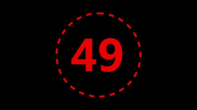 0-50 glowing upload completed animation on a black background. countdown 0 to 50 number animation. loading bar 0 to 50 animation