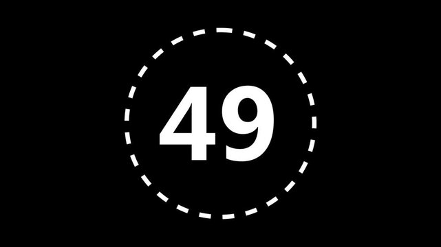 0-50 glowing upload completed animation on a black background. countdown 0 to 50 number animation. loading bar 0 to 50 animation