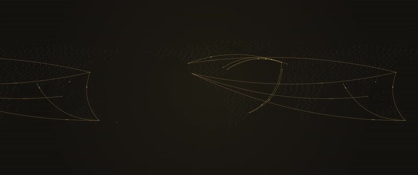 Cinematic widescreen amber route map anamorphic seamless loop