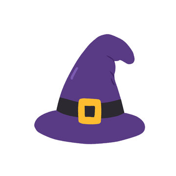 Cute Halloween witch hat PNG clipart isolated on transparent background