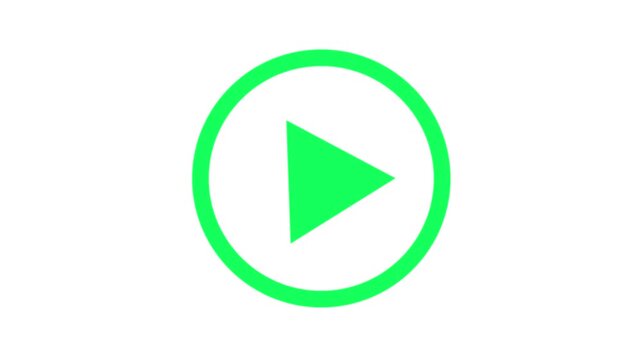 play icon, video play icon for website and mobile design animation on white background.