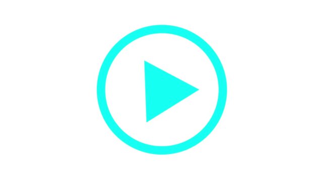 play icon, video play icon for website and mobile design animation on white background.