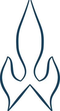 Thai traditional sharp flame kanok line art oriental ornament