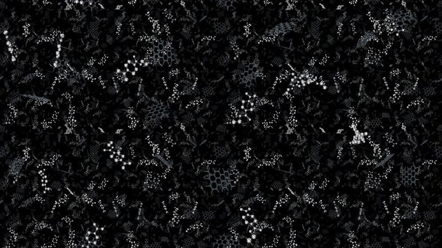 Graphene Nanoplatelets PET loop tile falling background. This Polyethylene terephthalate and graphene footage is loopable and tileable and can create an endless and seamless background texture