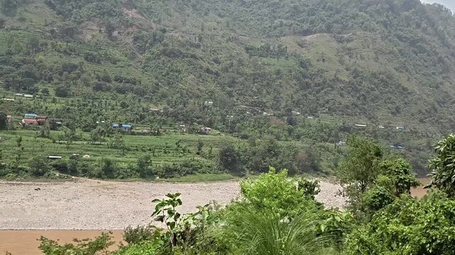Scenic Road Journey Through the Mountainous Landscape of Nepal