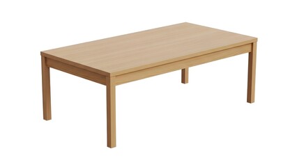 Fototapeta premium Modern wooden coffee table with minimalist design for living room