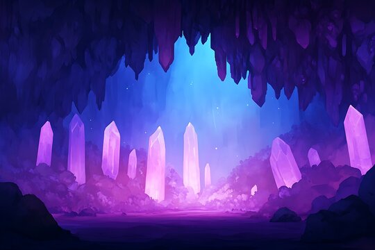 Illuminated crystal cavern