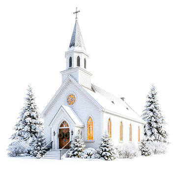 church in winter