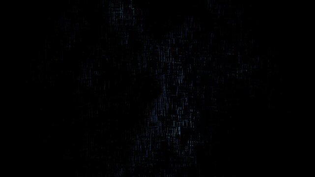 Dark blue digital technology background with abstract circuit network animation 4K