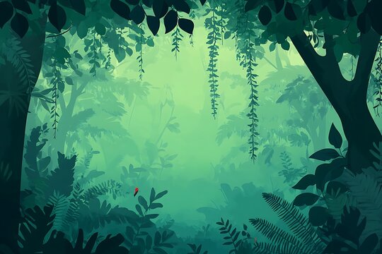 Serene forest glade