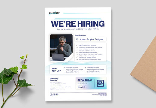 Modern Hiring Flyer Template