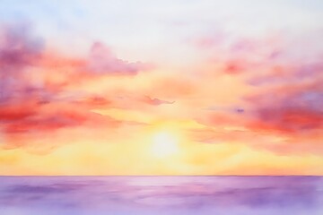 Fototapeta premium Serene sunset over calm waters