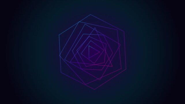 Abstract Geometric Lines and Light Trails Loop