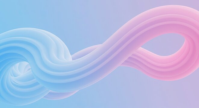 Abstract 3D render of swirling colorful fluid motion waves.