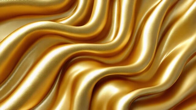 Golden Drape Texture: Luxurious folds of shimmering gold fabric create an elegant and sophisticated background, conveying richness and opulence with its smooth, flowing surface.