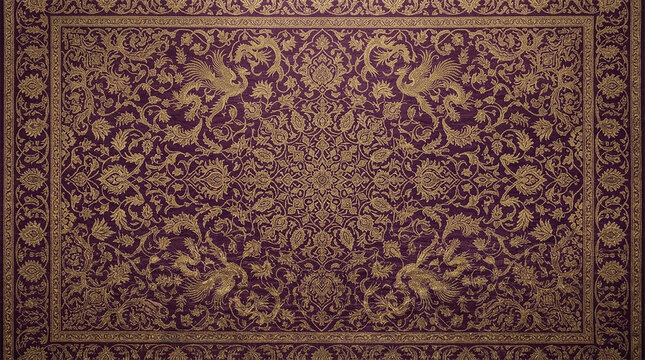 Ornate purple and gold decorative pattern