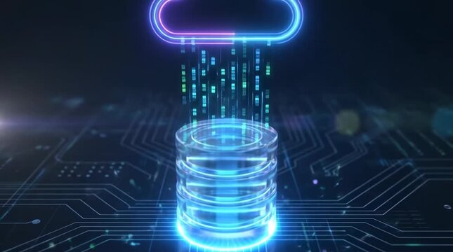 Digital data transferring from cloud to database