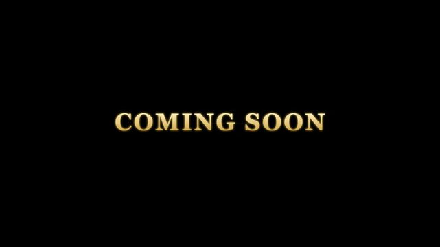 Coming soon text animation featuring dynamic stretching and smooth motion on a green screen background. Ideal for promotional videos, upcoming announcements, social media content, event teasers, produ
