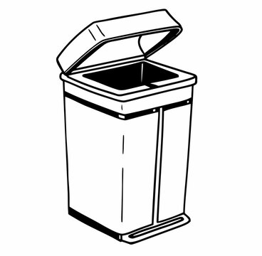 vector illustration of a trash can