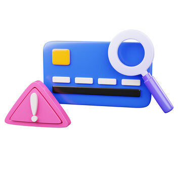 3D Payment Card Search with Security Alert Warning