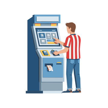 Fan purchasing tickets at digital kiosk for event ticketing, stadium visits, and sports ticket websites