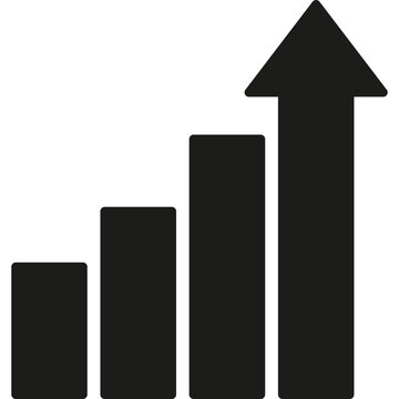 Line chart with fluctuating data showing an overall upward trend in performance.