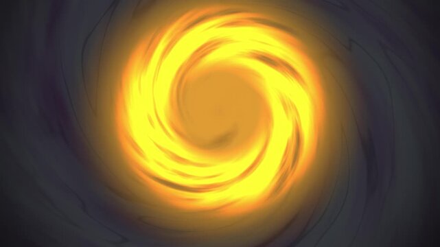 Glowing orange energy vortex spinning motion background 4K loop animation