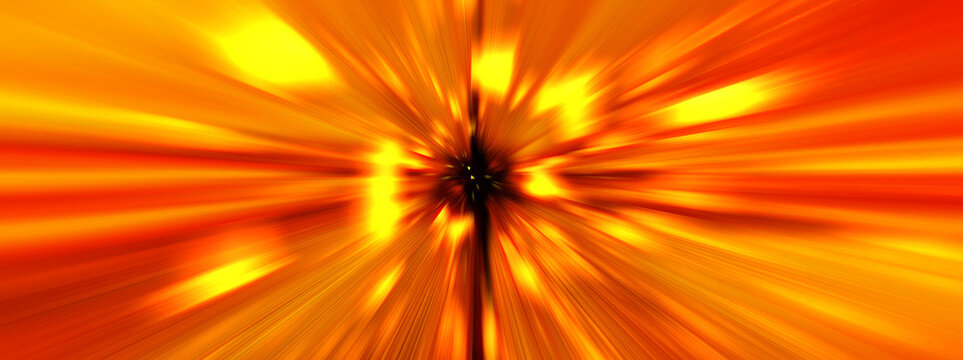 爆発する光とスピード感を表現した赤と黄色の抽象背景