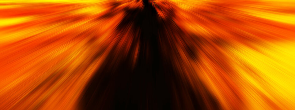 爆発する光とスピード感を表現した赤と黄色の抽象背景