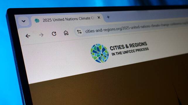 Cities and Regions in the UNFCCC process logo on website header for climate change policy and environmental conferences.
