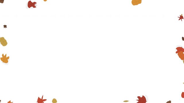 Decorative autumn leaf frame with a clean center for seasonal designs