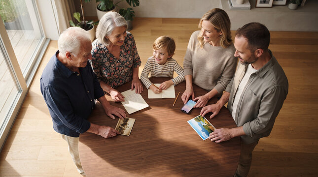 Multigenerational Family Sharing Memories and Planning the Future Together