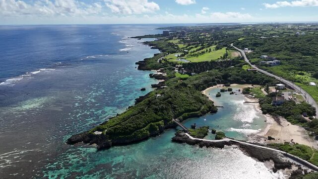 夏の沖縄宮古島 イムギャーマリンガーデン 4Kシネマティック空撮映像 リゾート観光プロモーション用