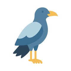 Naklejka premium Blue bird illustration on black background for editorial use
