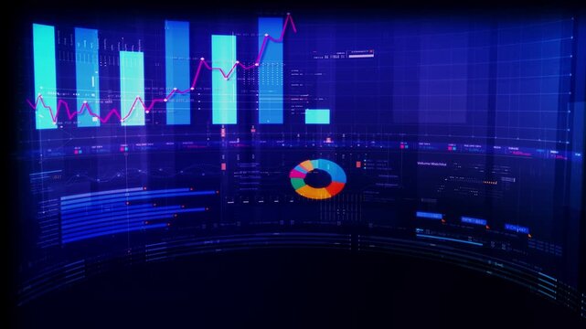 Futuristic global financial data visualization, world map and digital globe with candlestick chart, stock trading analytics, forex market dashboard, fintech infographic, big data interface