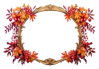 Fototapeta premium PNG Autumn white background celebration accessories.