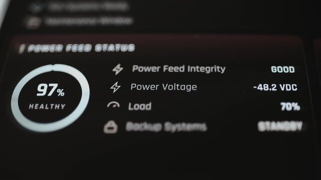 Power Feed Status Shows 97 Percent Healthy Operation