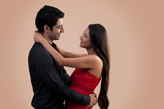 Young man and woman in love 