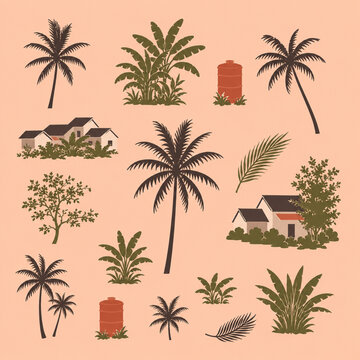 palms seamless pattern