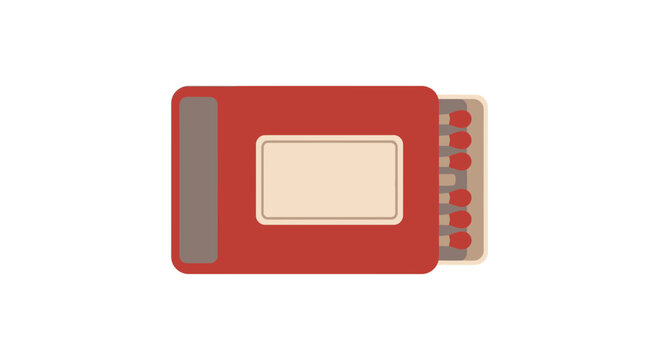 Red memory card with label area flat graphic silhouette storage