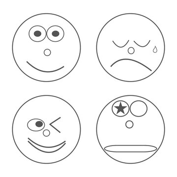 Minimal Facial Expression Icon Set