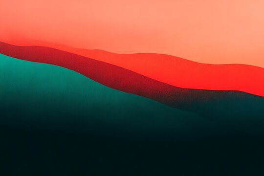 Vibrant sunset over rolling hills