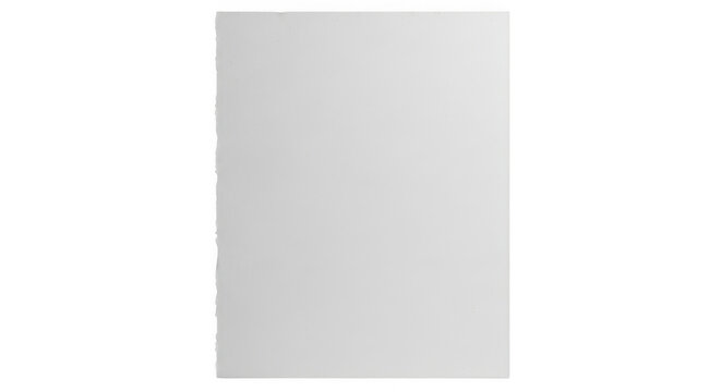 Blank light grey textured paper isolated on transparent background
