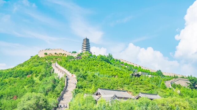 A sunny summer day at Yanmen Pass, Daixian County, Xinzhou City, Shanxi Province