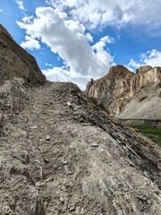Naklejka premium Mountain trail in the Marka River valley,Ladakh.Himalayas
