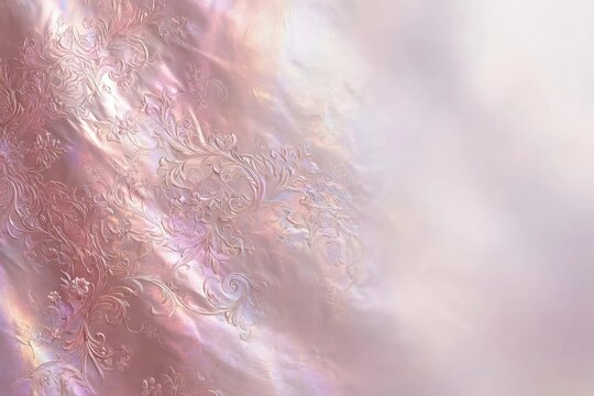 Luminous Pink Floral Damask Texture Gradient Background
