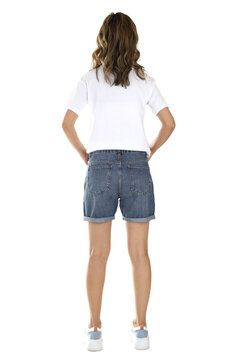 Fashion photoshoot in a studio with a white background for e-commerce