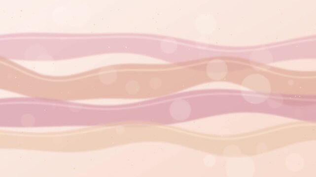 Abstract pink wave background, soft pastel flowing lines with bokeh light effects, elegant feminine motion graphic for beauty and wellness branding