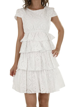 Fashion photoshoot in a studio with a white background for e-commerce