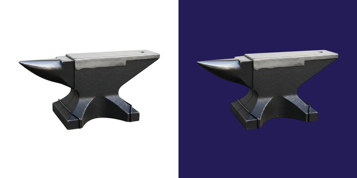 Heavy metal blacksmith anvil tool for metalworking and industrial smithing transparent png
